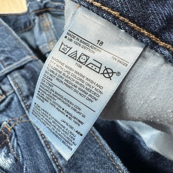 Old Navy High Rise Slouchy Straight Distressed Casual Denim Jeans Plus Size 18 - Picture 10 of 15